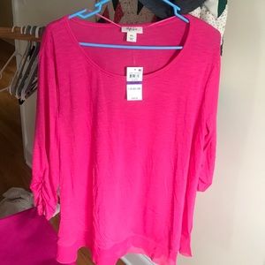 Style & Co. Fashion Top - Bright Pink  NWT